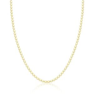 CORRENTE MALHA TRABALHADA DE BOLINHAS ACHATADAS - 40 CM