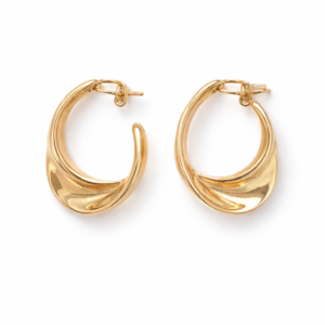 MEIA ARGOLA DE GOTA CURVA E LISA