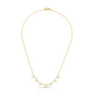 COLAR COM CORAÇÕES EM CRISTAL DISPERSOS - 40 CM